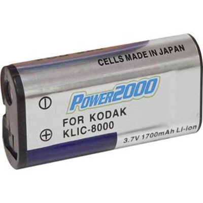 Power2000 KLIC-8000 литий-ионный аккумулятор емкостью 3,7 В 1700 мАч для фотокамер Kodak