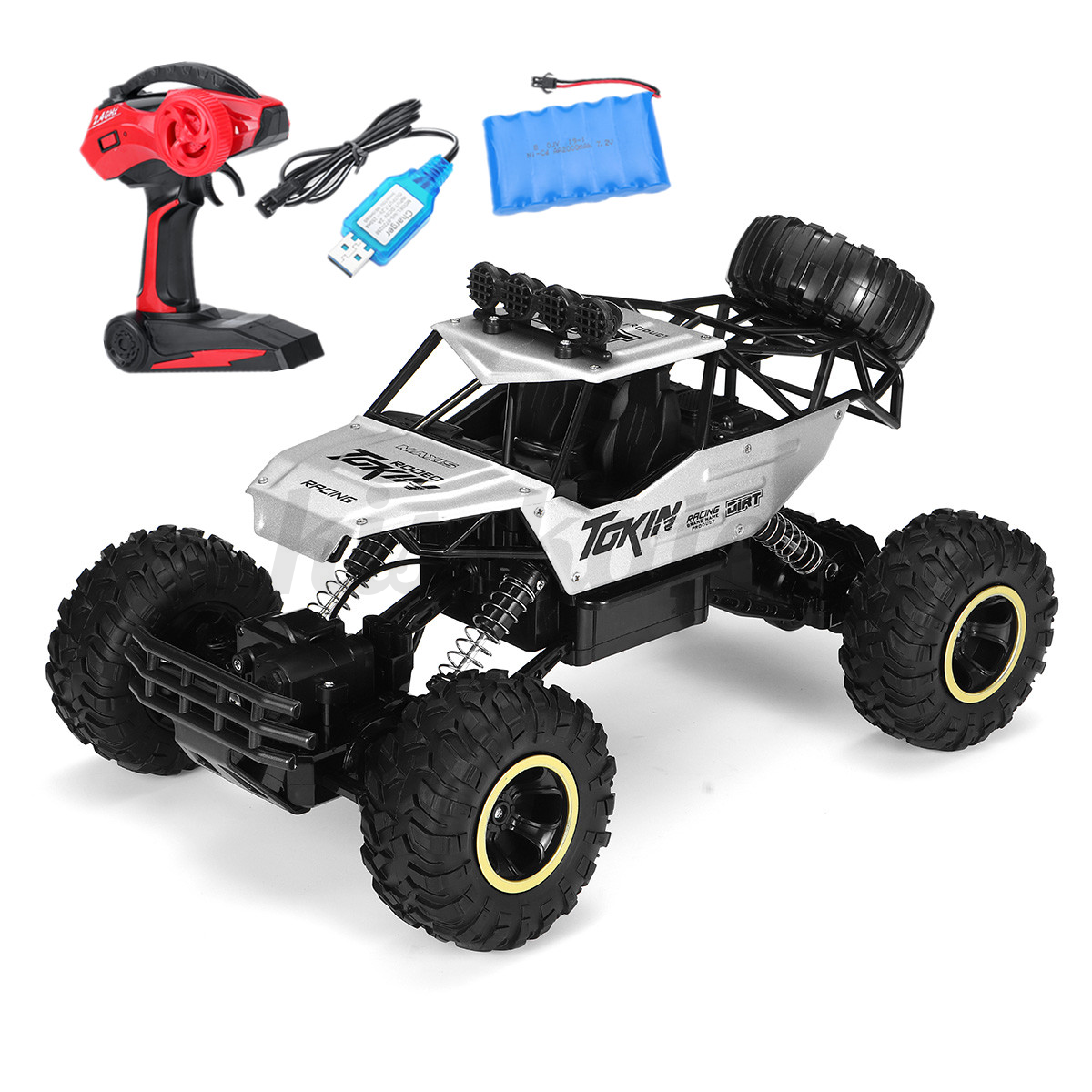 DE RC Monster Truck Metall Ferngesteuert Auto Rock Geländewagen 4WD Offroad Car
