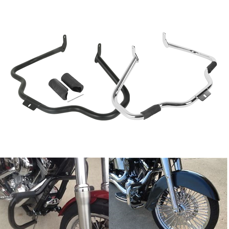 Mustache Engine Guard Crash Bar 1 1/4 Foot Pegs Fit For Harley Softail 2000-2017