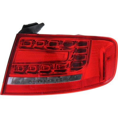 LED Tail Light For 2009-2012 Audi A4 Quattro Sedan Right Outer Clear/Red w/Bulbs
