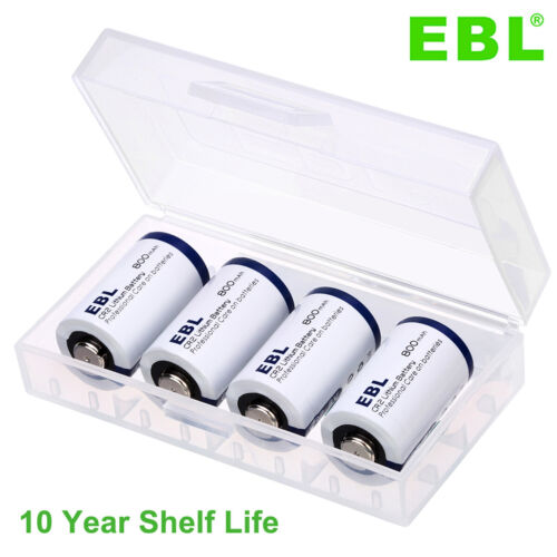 4x 3V 800mAh CR2 Lithium Battery (DLCR2,ELCR2) + Case For Ca