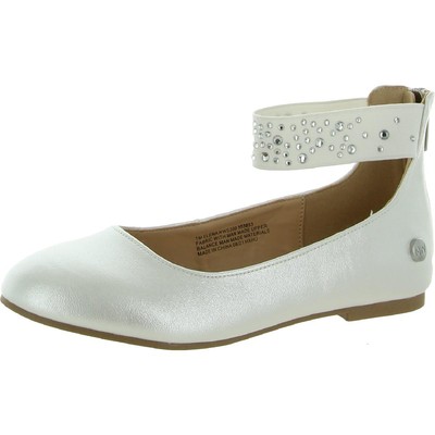 

Балетки без шнуровки на молнии из искусственной кожи Nine West Girls BHFO 3665, Белый, ELENA