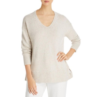 

Lafayette 148 New York Womens Beige Metallic Pullover Sweater Shirt  BHFO 5501, Oatmeal multi