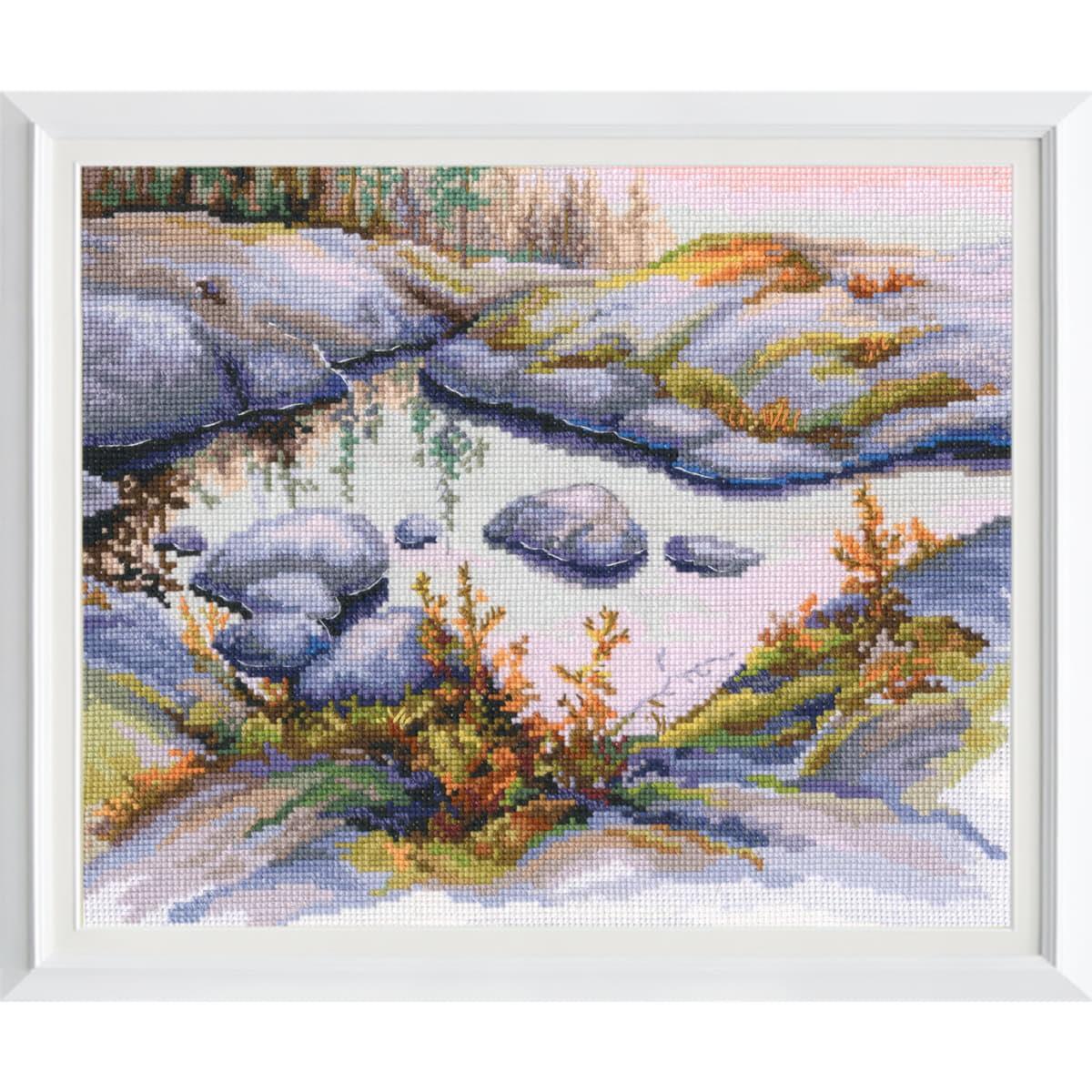 Magic Needle Kreuzstich Stickpackung Wiesengeschichten Hummel - 26x26cm