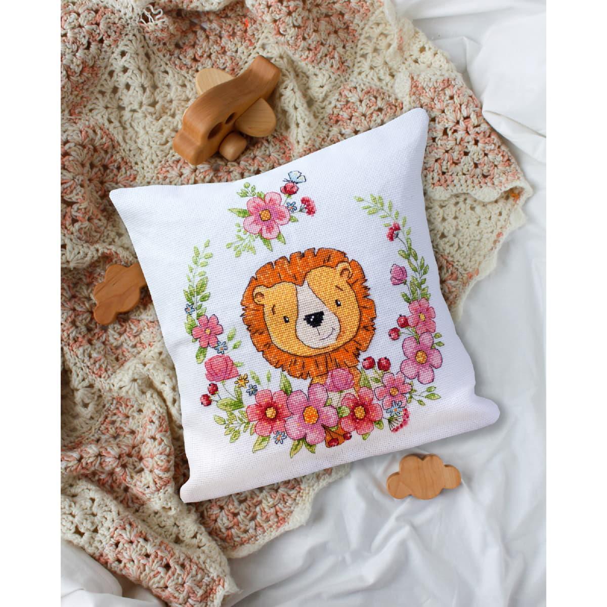 Abris Art counted cross stitch kit Cushion with Cushion back 