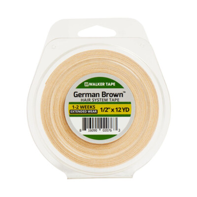 German Brown Liner Cloth Hairpiece Wig Tape Roll 1/2'' x 12 yards By Walker
