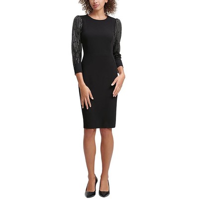 Calvin Klein Womens Embellished Knee-Length Party Sheath Dress BHFO 7789