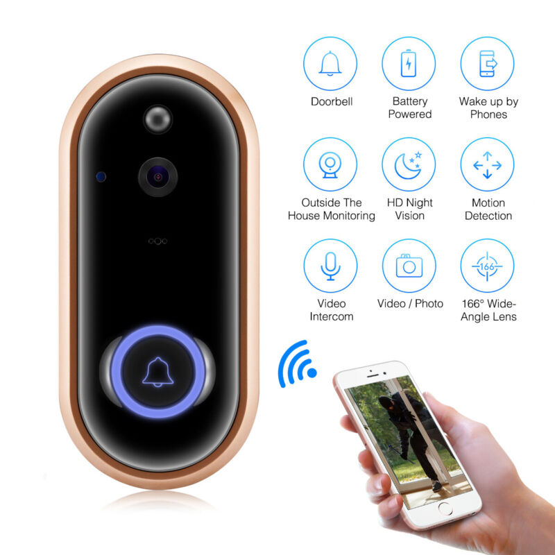 Two-Way Door Bell WiFi Wireless Video Doorbell Talk Smart Security HD Camera NEW