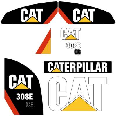 CAT 308E CR Decals Stickers - repro excavator decal kit,