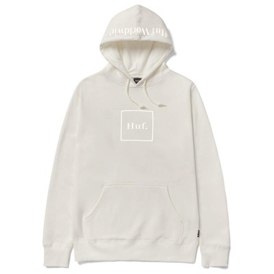 HUF Essentials Box Logo Hoodie Мужская натуральная спортивная толстовка с капюшоном Топ