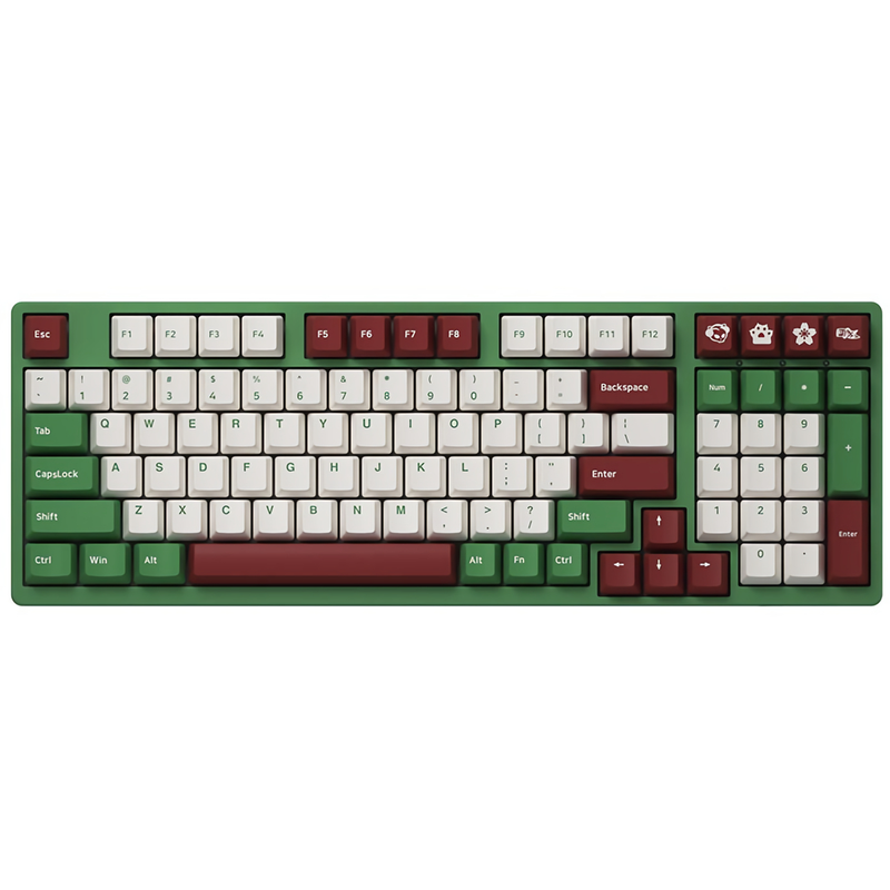 AKKO 3098DS Matcha Red Bean 98 Keys Mechanical Keyboard Type C Wired Gateron