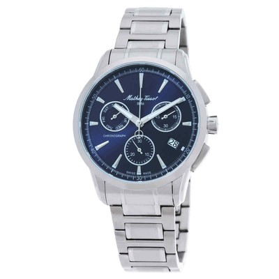 Мужские часы Mathey-Tissot Lancelot с хронографом и синим циферблатом H198CHABU