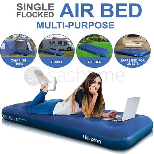 tesco single flocked airbed