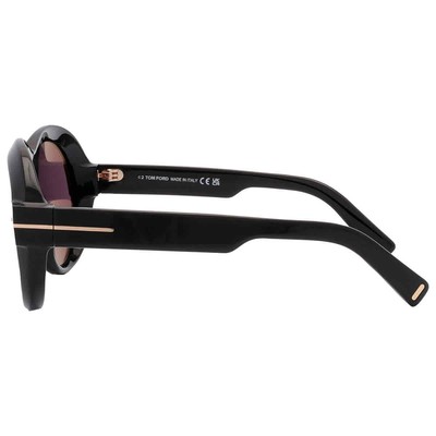Pre-owned Tom Ford Inger Smoke Oval Ladies Sunglasses Ft1113 01a 59 Ft1113 01a 59 In Gray