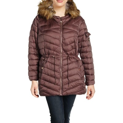 jessica simpson cozy faux fur lined hooded jacket