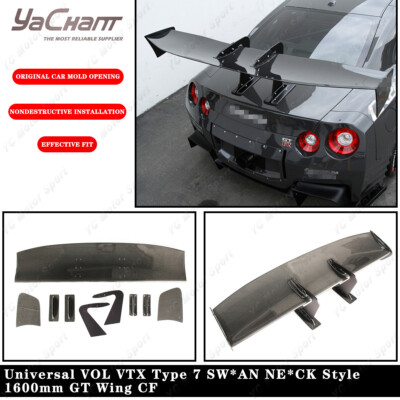 CF Spoiler For Universal VOL VTX Type 7 Style 1600mm GT Wing S2000 E46 R34 R32