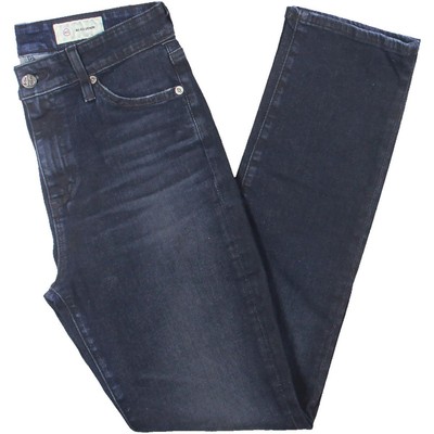 Женские синие джинсы AG Jeans с высокой посадкой и прямыми штанинами с завышенной талией 27 BHFO 9547