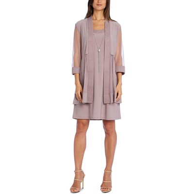 R&M Richards Женское розовое иллюзионное мини-платье из двух частей Petites 6P BHFO 7130
