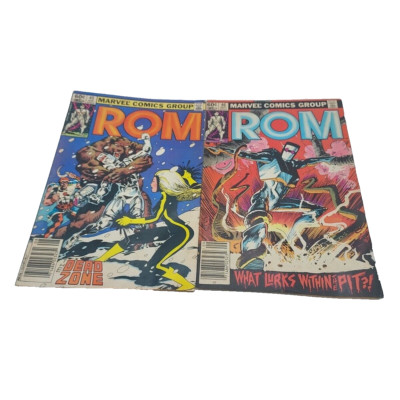 ROM Spaceknight  45 46 1983 Marvel Comics Newsstand Lot Of 2