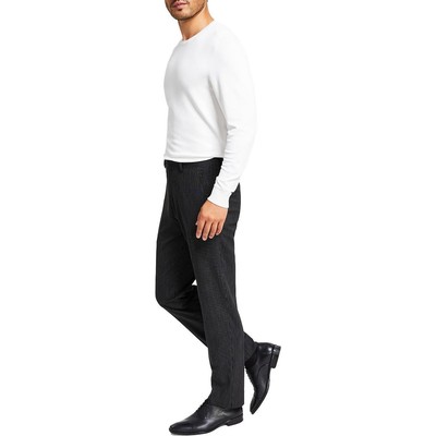 Мужские брюки-стрейч Alfani черного цвета в тонкую полоску Slim Fit 30/32 BHFO 6505