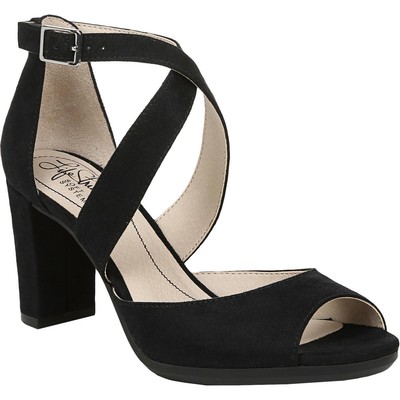 LifeStride Womens Allison Black Evening Sandals Shoes 7.5 Medium (B,M) BHFO 3633
