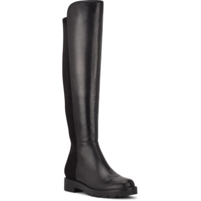

Черные высокие сапоги до колен Nine West Womens Tread 8 Medium (B,M) BHFO 3009, Черный