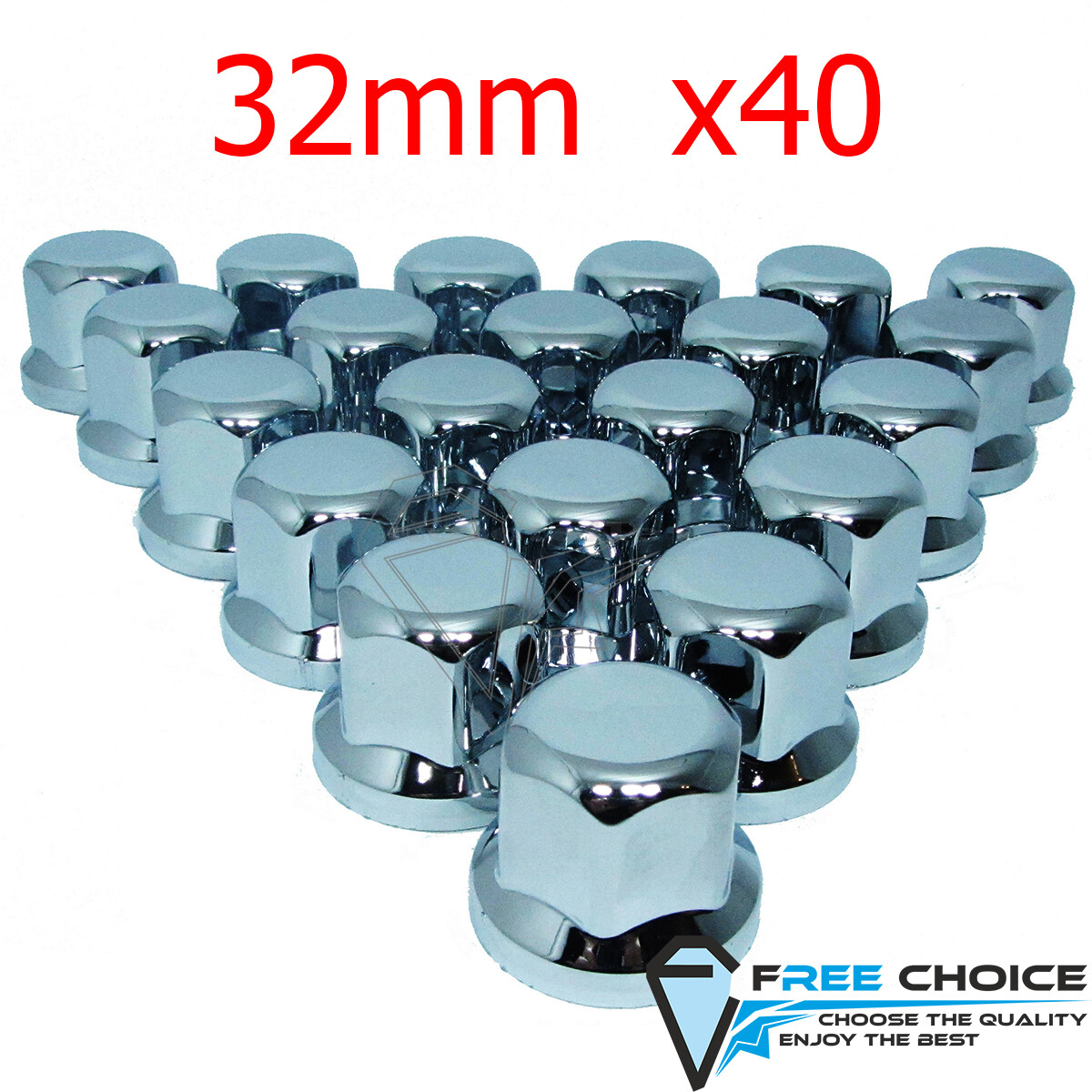 100x Radmutterkappen 32mm Lang In Rot - Perfekter Schutz Für LKW & Anhänger