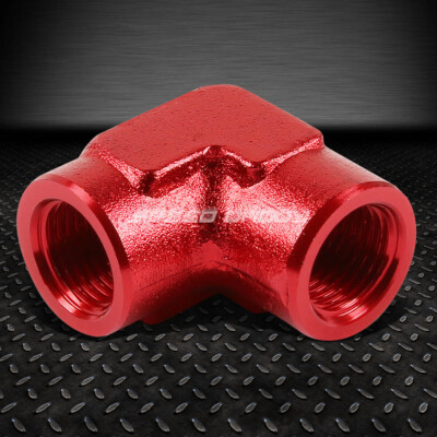 ВНУТРЕННИЙ ТРУБОПРОВОД 1/2-14 NPT С КРАСНОЙ АНОДИРОВАННОЙ ОТДЕЛКОЙ ИЗ АЛЮМИНИЯ 90, ПЕРЕХОДНИК ДЛЯ ФИТИНГОВ