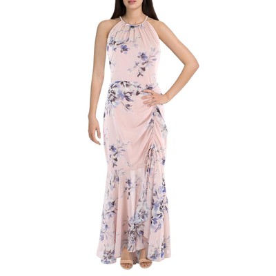 

Женское розовое шифоновое свадебное платье макси с цветочным принтом Eliza J  BHFO 2446, Blush
