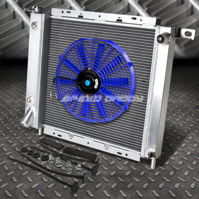 2-РЯДНЫЙ АЛЮМИНИЕВЫЙ РАДИАТОР + 1X 16 ВЕНТИЛЯТОРОВ СИНЕГО ЦВЕТА ДЛЯ FORD EXPLORER/RANGER 3.0/4.0 V6 91-94