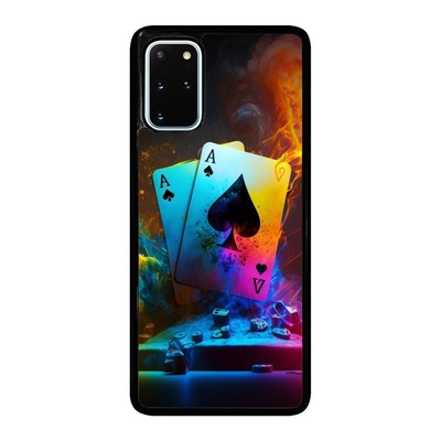 Protective Case artwork neon poker cards For Samsung Galaxy Z Fold Flip 3