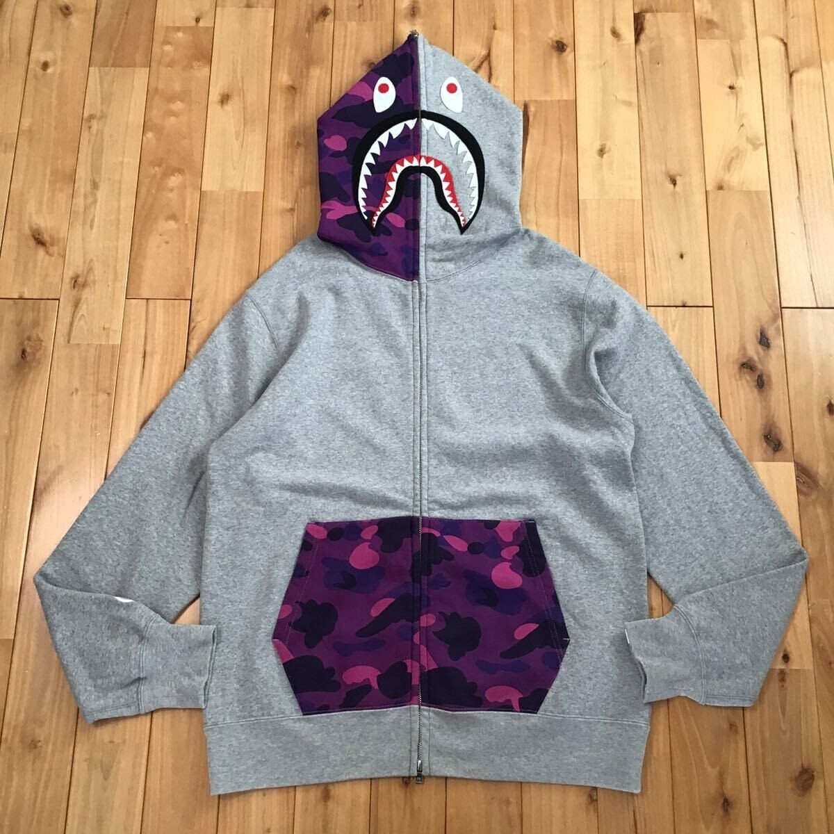 トップス 3XL XXXL purple 1st camo shark hoodie Buy BAPE 1st Camo Jersey Shark Full Zip Hoodie 'Purple