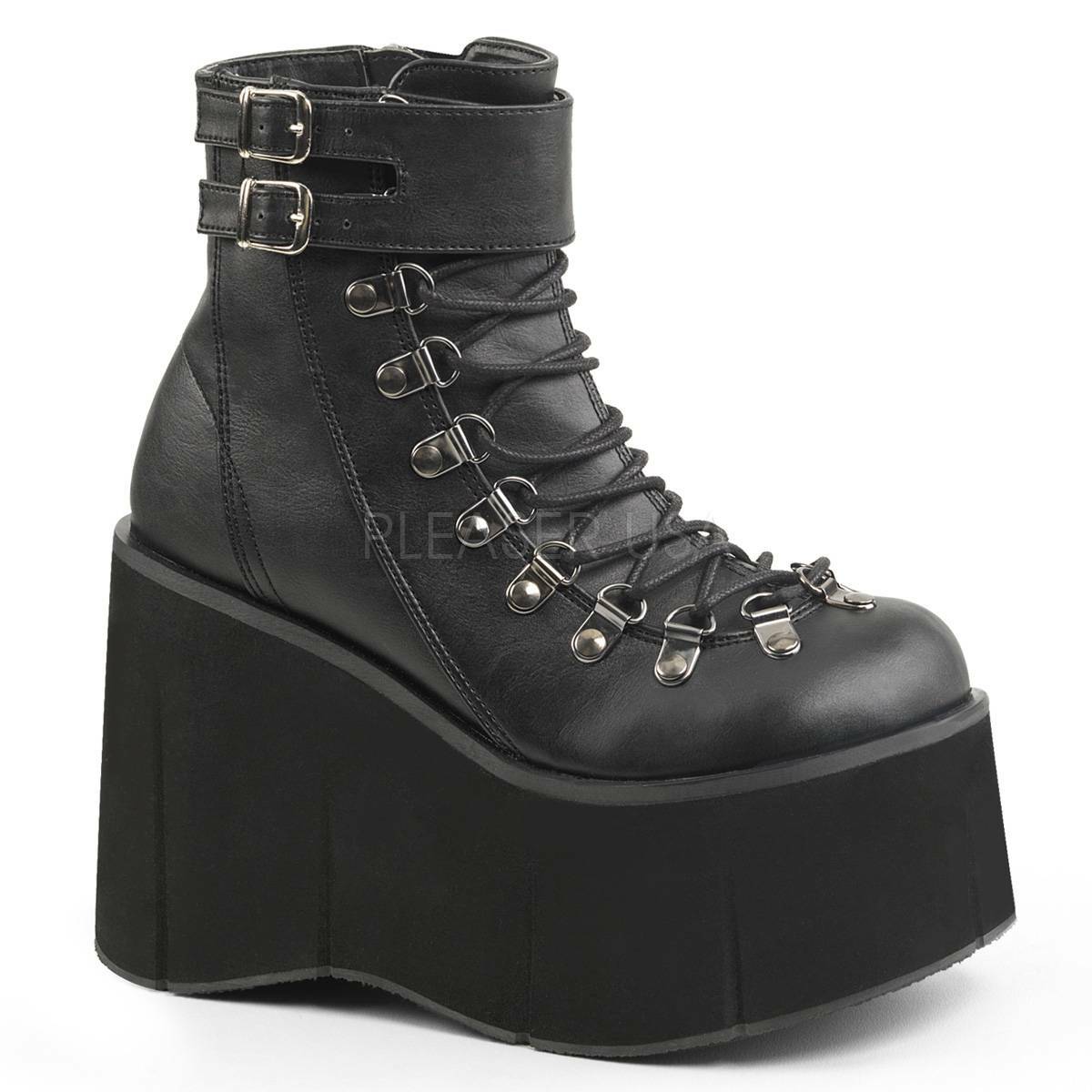 DEMONIA KERA 21 ° DAMEN PLATEAUSTIEFELETTE ° SCHWARZ MATT ° DEMONIA