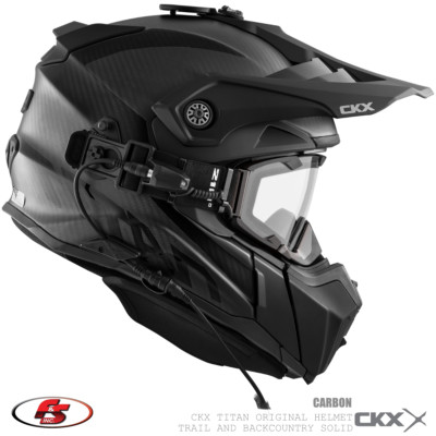 NEW CKX TITAN ORIGINAL Snowmobile HELMET EDL Matte Carbon XL w/ electric goggles
