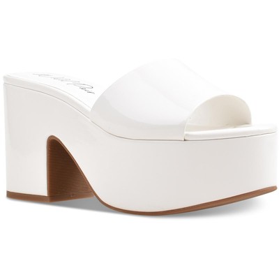 

Женские сандалии без шнуровки Wild Pair Melborne на платформе с открытым носком BHFO 5566, White patent, Melborne