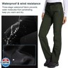 Jessie Kidden Women's Waterproof Pants Hiking Ski Snow Fish Fleece Lined Insulated Outdoor Golf Travel Pant (801F Army green 16)