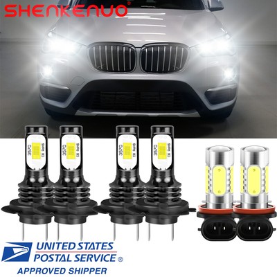 H7 H7 LED Headlight Bulbs Kit Hi Low Beam H11 Fog Lights Kit For BMW X1 X3 320i