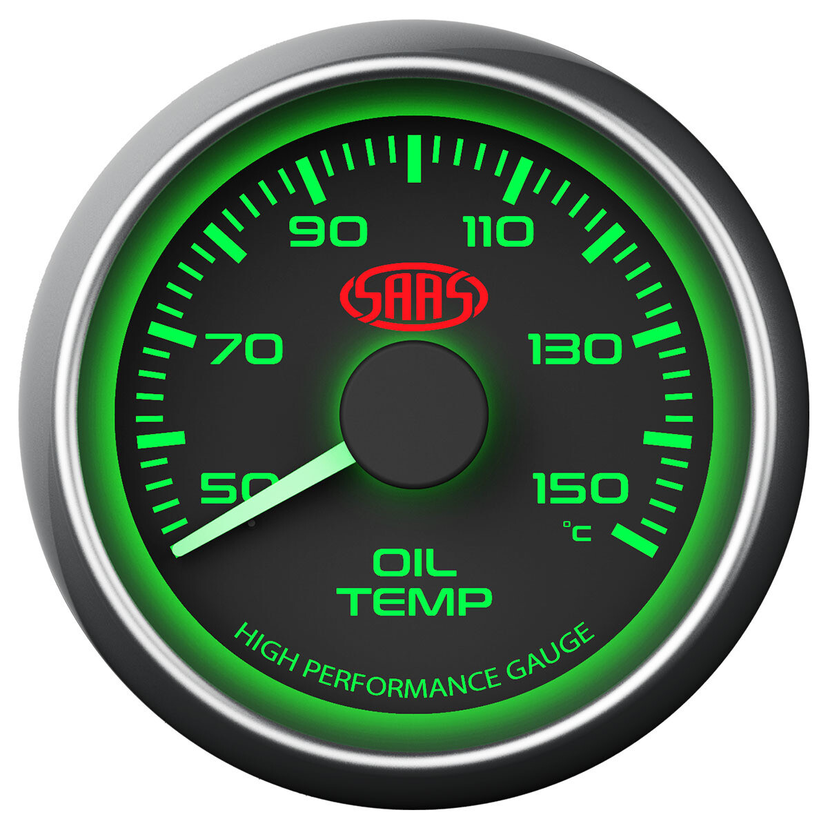 Oil Temp Gauge SAAS Black Muscle 50150°C Range 52mm/ 2" dial 4 Colour