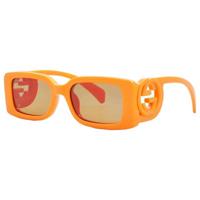 Pre-owned Gucci Brown Rectangular Ladies Sunglasses Gg1325s 008 54 Gg1325s 008 54