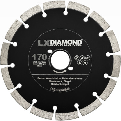 LXDIAMOND Diamant-Trennscheibe 170mm passend für Bepo FFS 171 SE Montagefräse