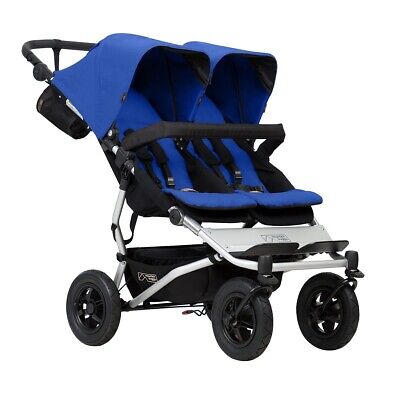 Mountain Buggy Duet Double Stroller in Marine Blue Brand New, Open Box, see