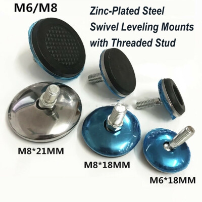 M6~M8 Thread Tilting Adjustable Feet For Uneven Floor Appliances, Zinc Plated