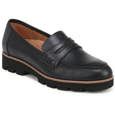 Vionic Womens Cheryl II Navy Leather Loafers Shoes 7 Medium (B,M) BHFO 2781