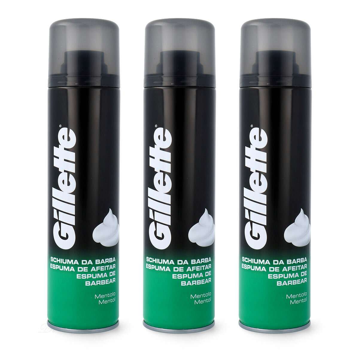 Gillette Rasierschaum Menthol mentolo 3x 300 ml