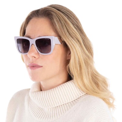 Pre-owned Prada Light Violet Gradient Blue Square Ladies Sunglasses Pr 21ys 07z08i 54 In Multi
