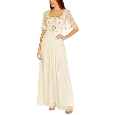 

Adrianna Papell Женское вечернее платье макси с украшением BHFO 7145, Sandshell