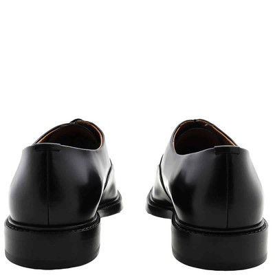 BURBERRY BURBERRY MEN'S NAVY STREAMDALE RIBBON DECORATED LEATHER OXFORD SHOES, BRAND SIZE