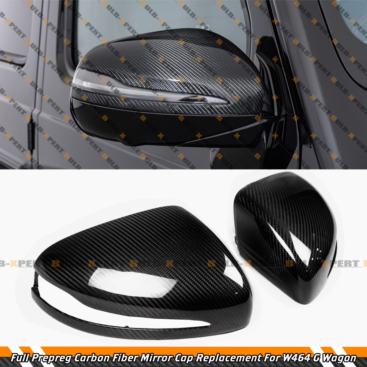 For 18-25 W464 G63 G550 20-25 GLE GLS Full Carbon Fiber Replacement Mirror Cover