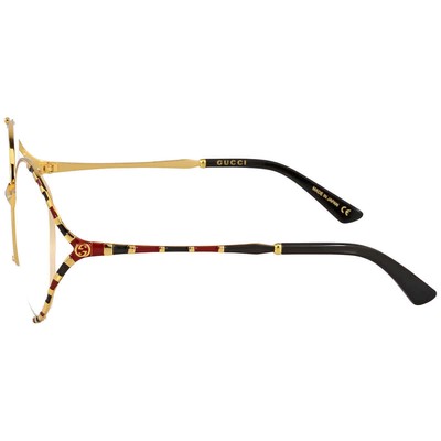 Gucci Demo Round Ladies Eyeglasses GG0596OA 003 58 GG0596OA 003 58