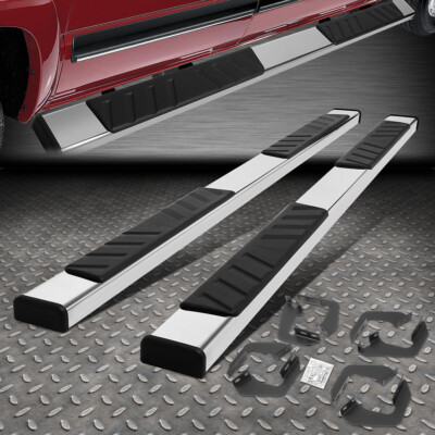 НА 2007-2021 ГОДЫ TOYOTA TUNDRA DOUBLE CAB 4,5-ДЮЙМОВАЯ ПЛОСКАЯ БОКОВАЯ ПОДНОЖКА ИЗ НЕРЖАВЕЮЩЕЙ СТАЛИ